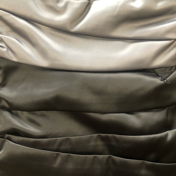 White House Black Market size 2 strapless black & silver dress - Picture 3 of 5